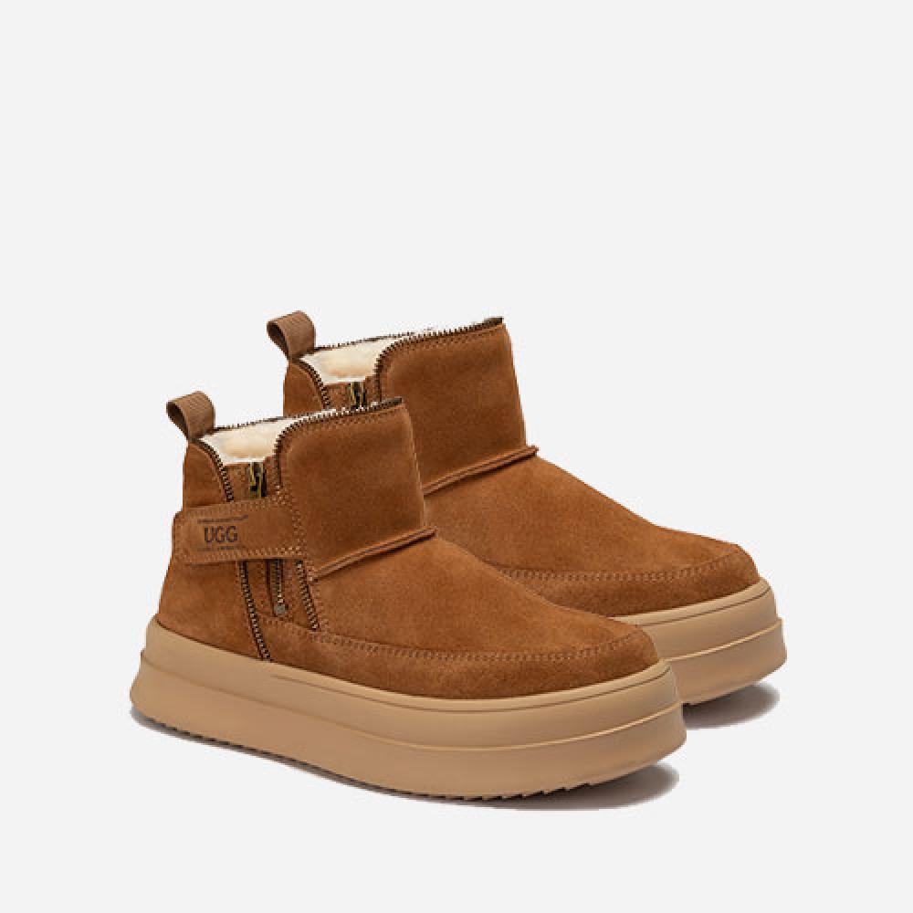 오즈웨어 택 지퍼 앵클 부츠